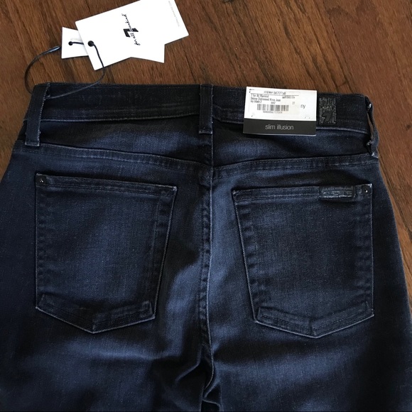 7 For All Mankind Distressed Skinny Jean Icy Black - Picture 6 of 6